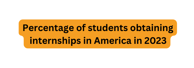 Percentage of students obtaining internships in America in 2023